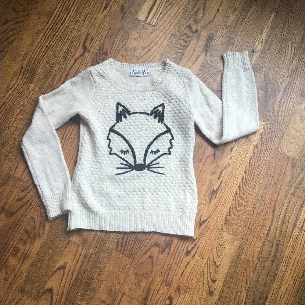 Like New Pink Republic Fox Sweater